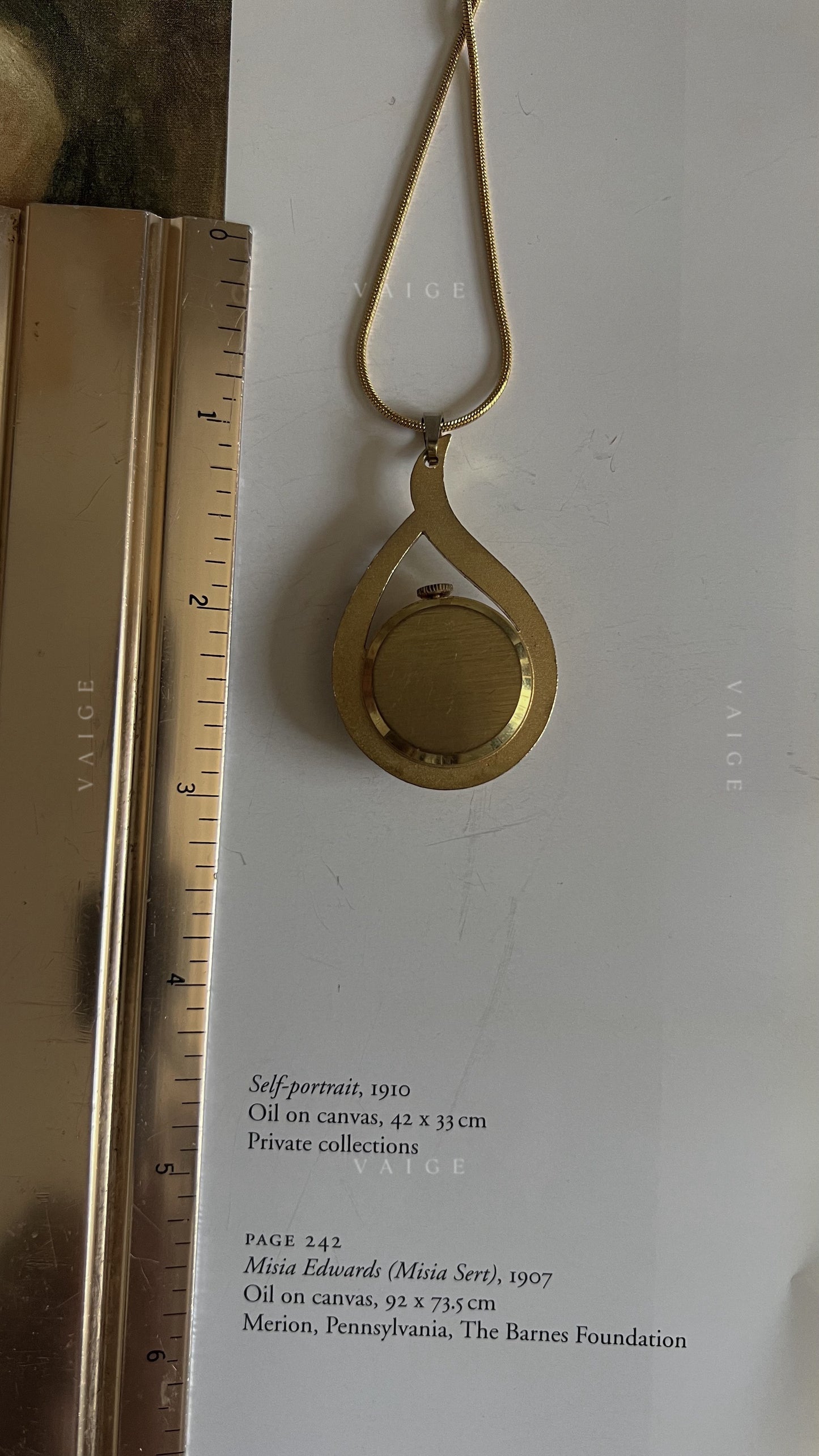 Vintage Waldman pocket watch necklace