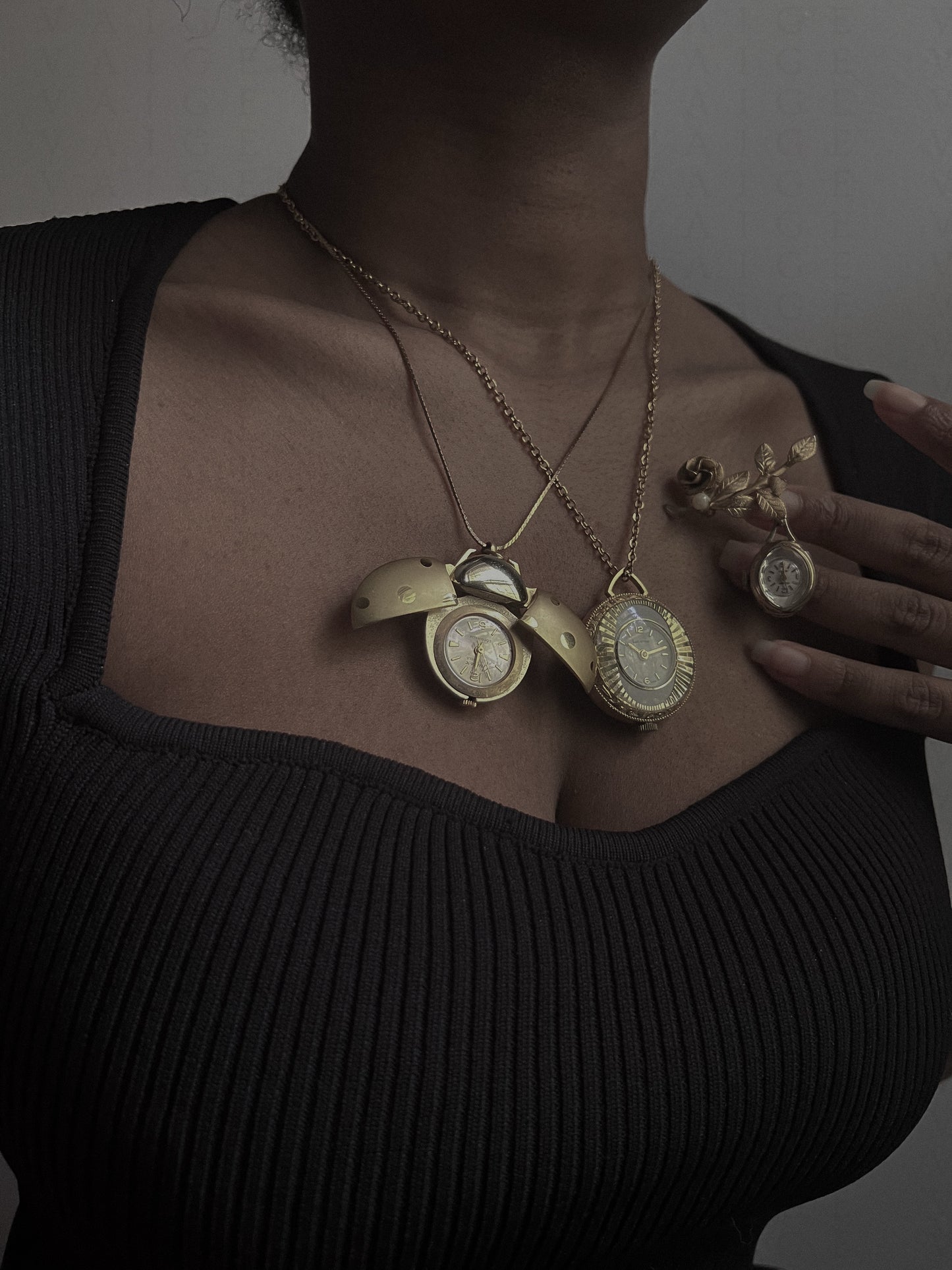 VAIGE One of One | Vintage Lucerne Swiss made watch necklace
