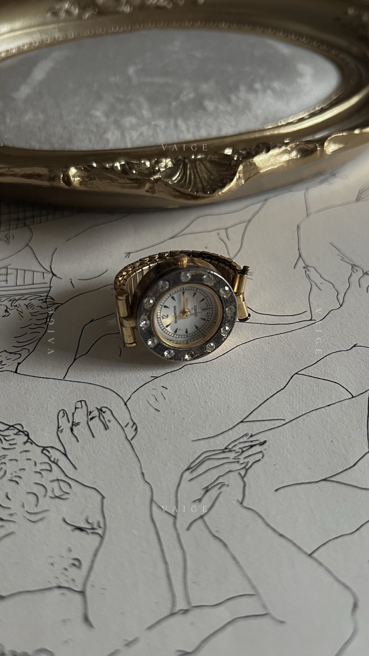 Vintage watch ring
