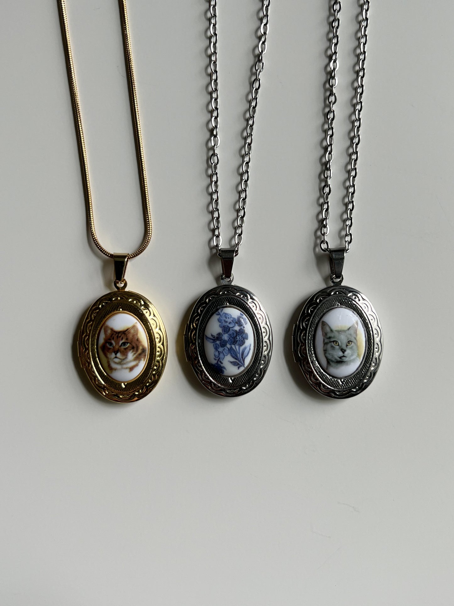 Orange Cat Locket Necklace