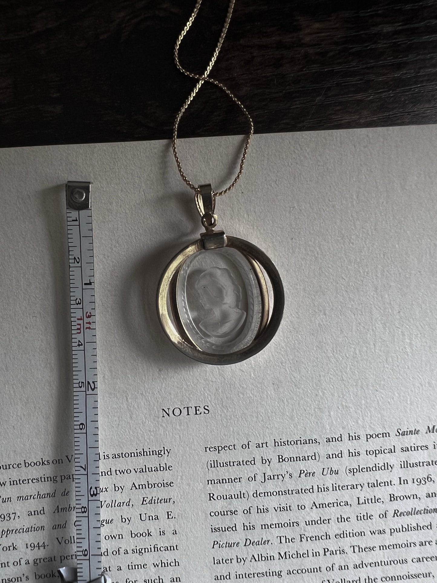 VAIGE One of One | Vintage Intaglio Cameo Lady Gold Necklace