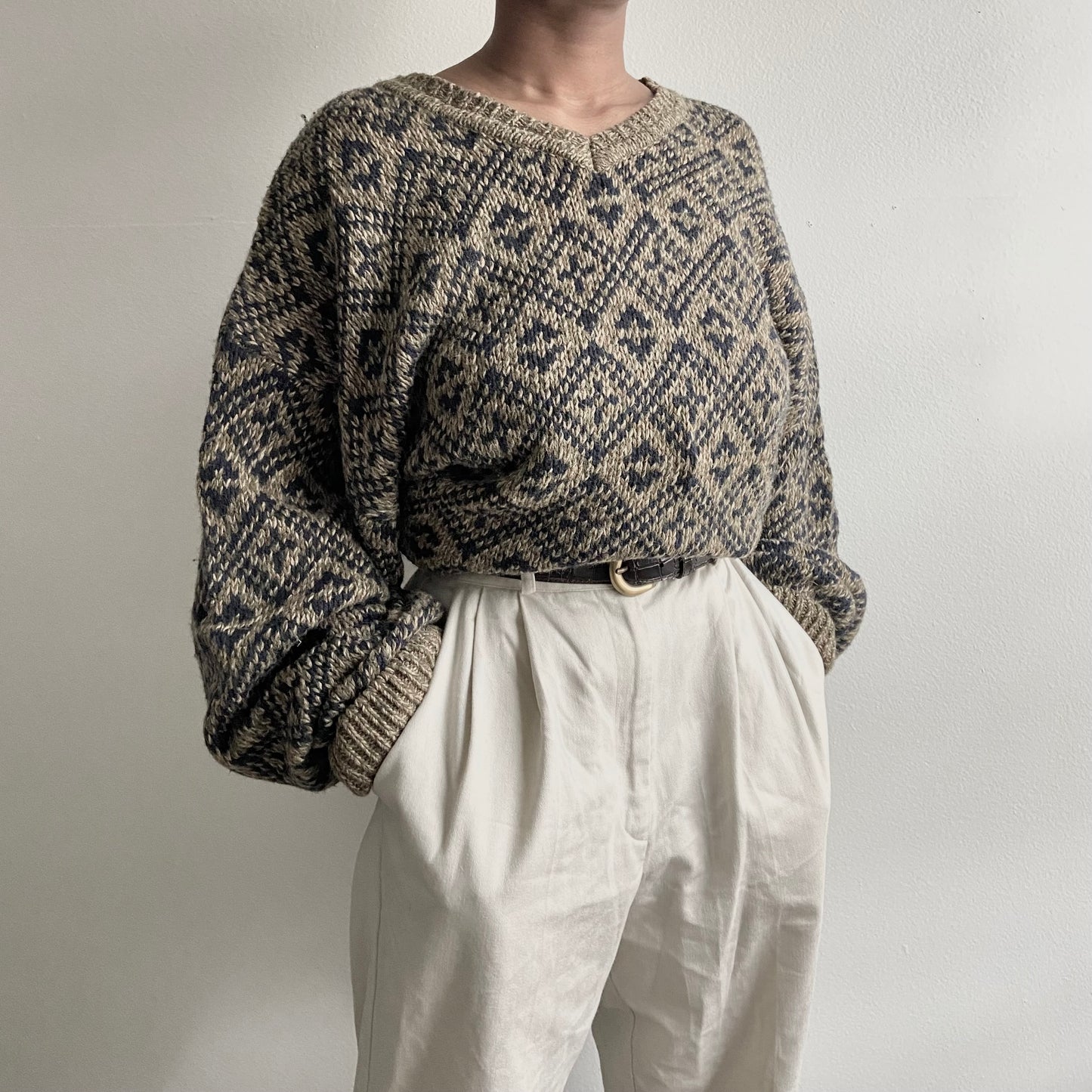 VAIGE One of One | Green and Black Vintage Sweater Knit