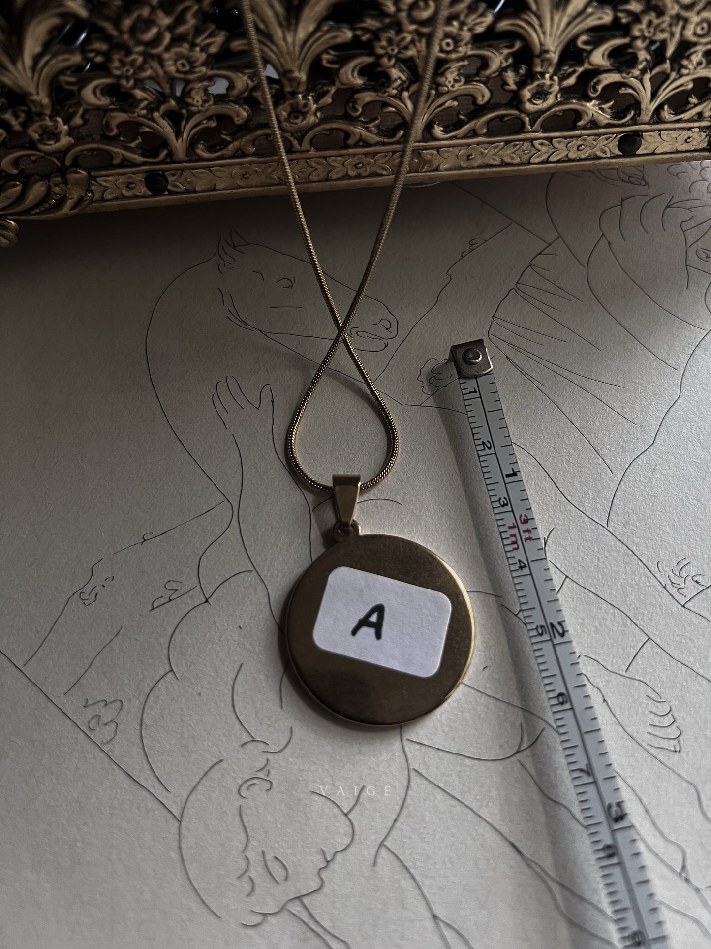 VAIGE  Lovers Eye Gold Circle Necklace [A]