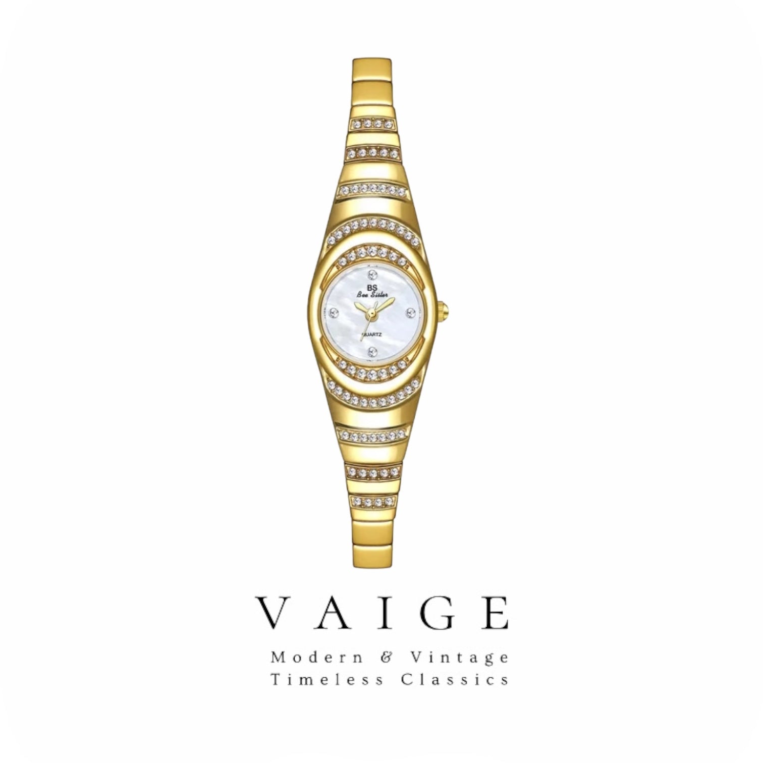 Angelica zircon Diamond Bracelet gold quartz watch