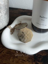 VAIGE One of One | Vintage Hexagon Gold Locket Necklace