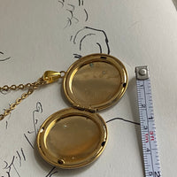 gold locket   necklace • 18in — Vivian Vintage Collection • only 1 available • View all photos; item is thrifted/vintage and may show flaws: (  )