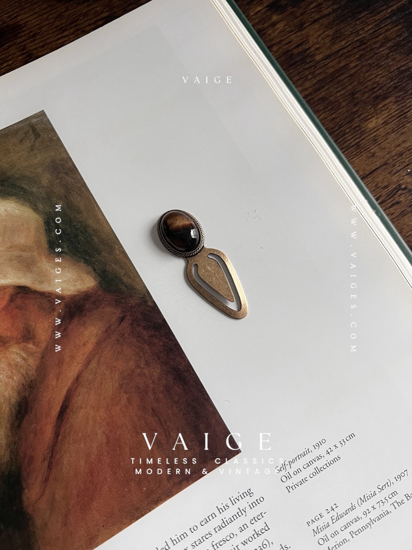 Maribel Bronze Tigers Eye Bookmark