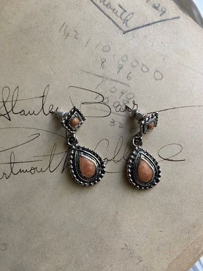 One-of-one | vintage orange dangle earrings