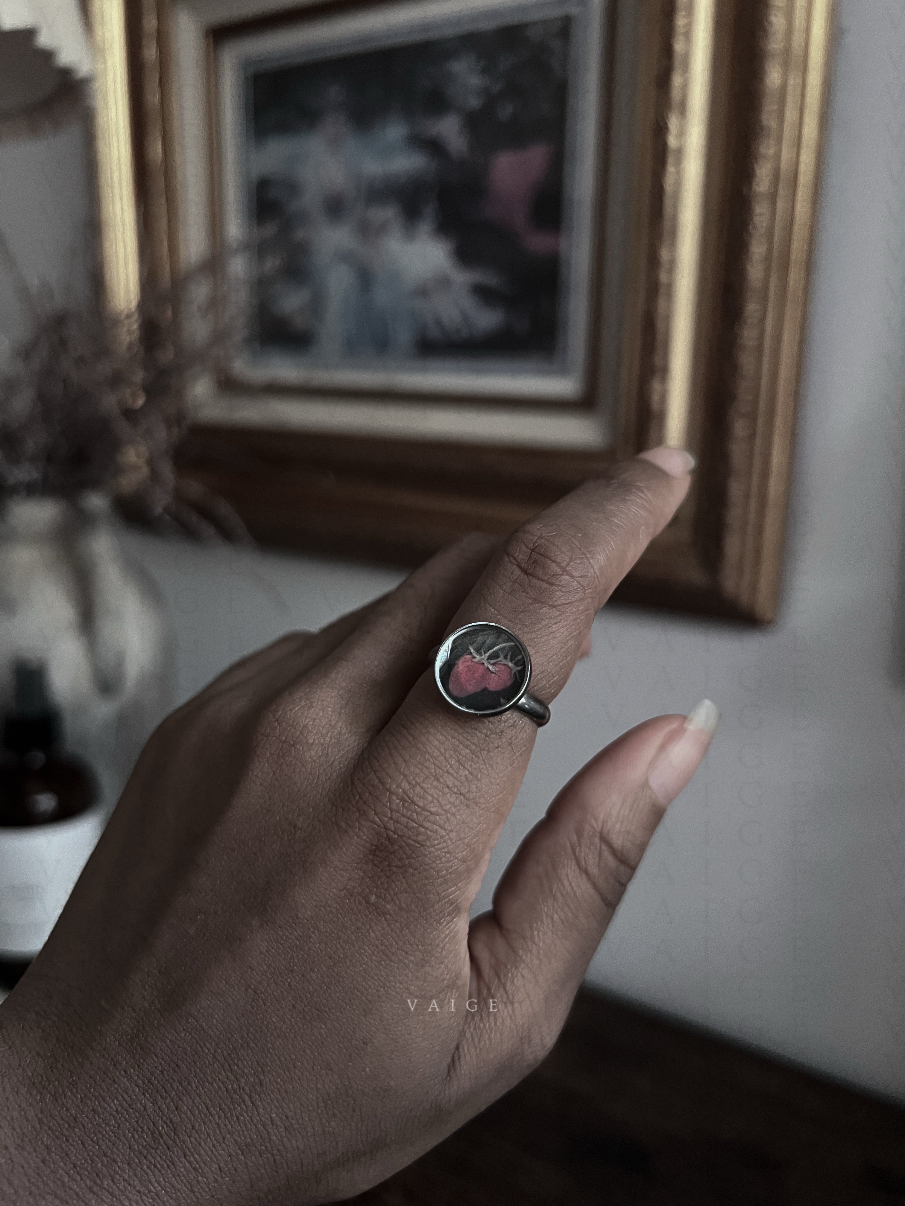 VAIGE  Strawberry Silver Ring
