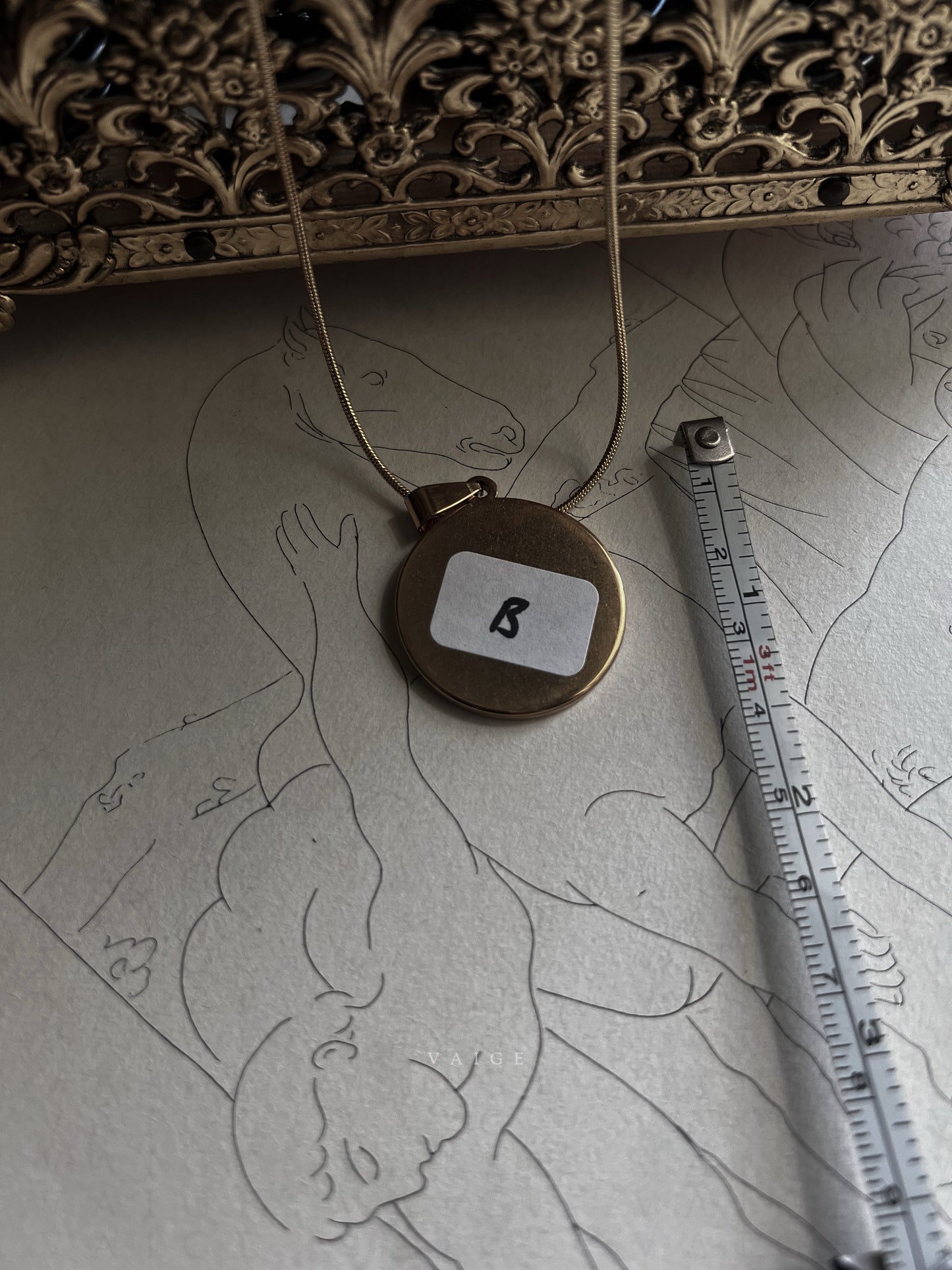 VAIGE  Lovers Eye Gold Circle Necklace [B]