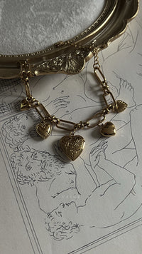 Aurora heart charm bracelet
