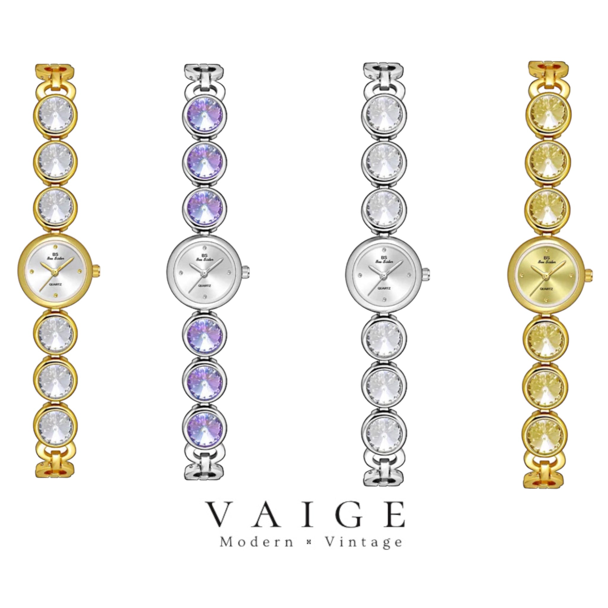 VAIGE Dainty Gold & Silver Alexis Quartz Watch