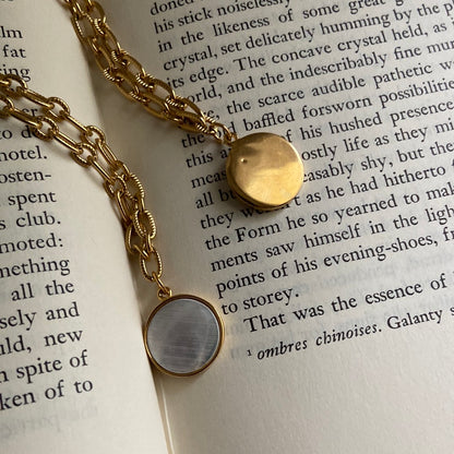 Sun and Moon Shell Necklace