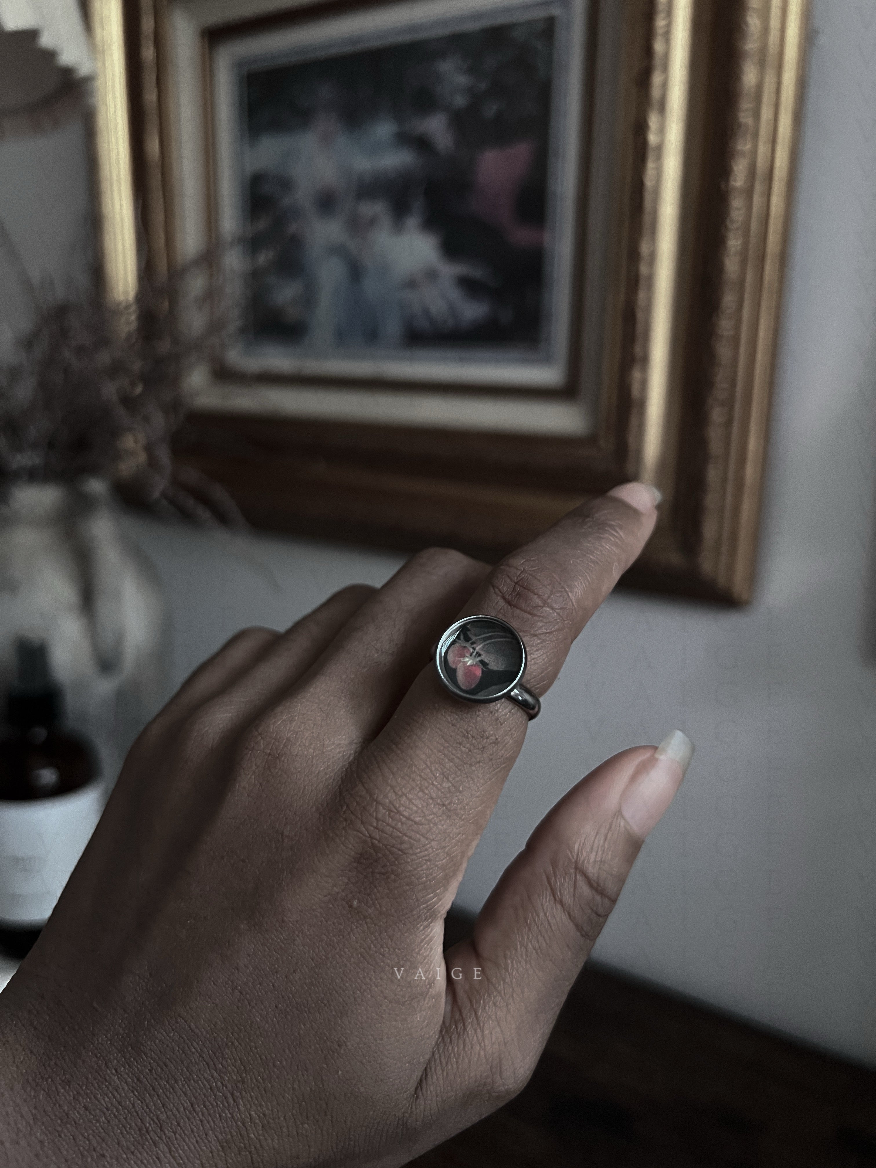 VAIGE  Strawberry Silver Ring