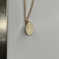 gold teardrop zircon  pendant necklace • 16-18in — Vintage Collection • only 1 available • View all photos; item is thrifted/vintage and may show flaws.