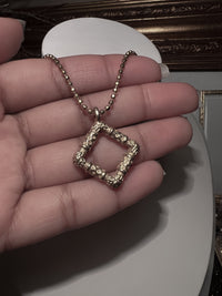 Vintage square gold necklace