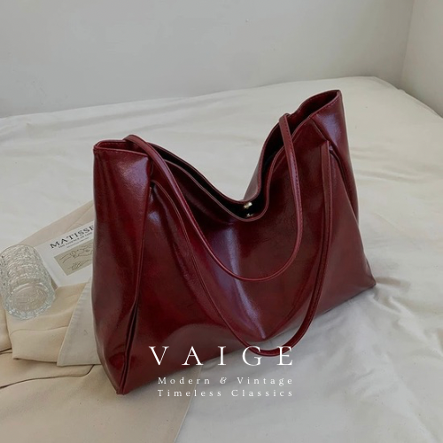 VAIGE Vintage Charm Soft Vegan Leather Nova Tote Bag