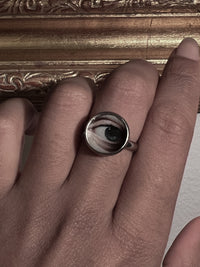 Silver Eye adjustable ring • handmade
