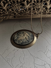 VAIGE  Siren Mermaid Cameo Gold Necklace
