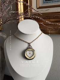 VAIGE One Of One | Vintage Circle Heart Gold Pocket Watch [ Not Working ]