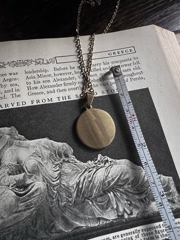 VAIGE  Dried Flower Gold Circle Necklace