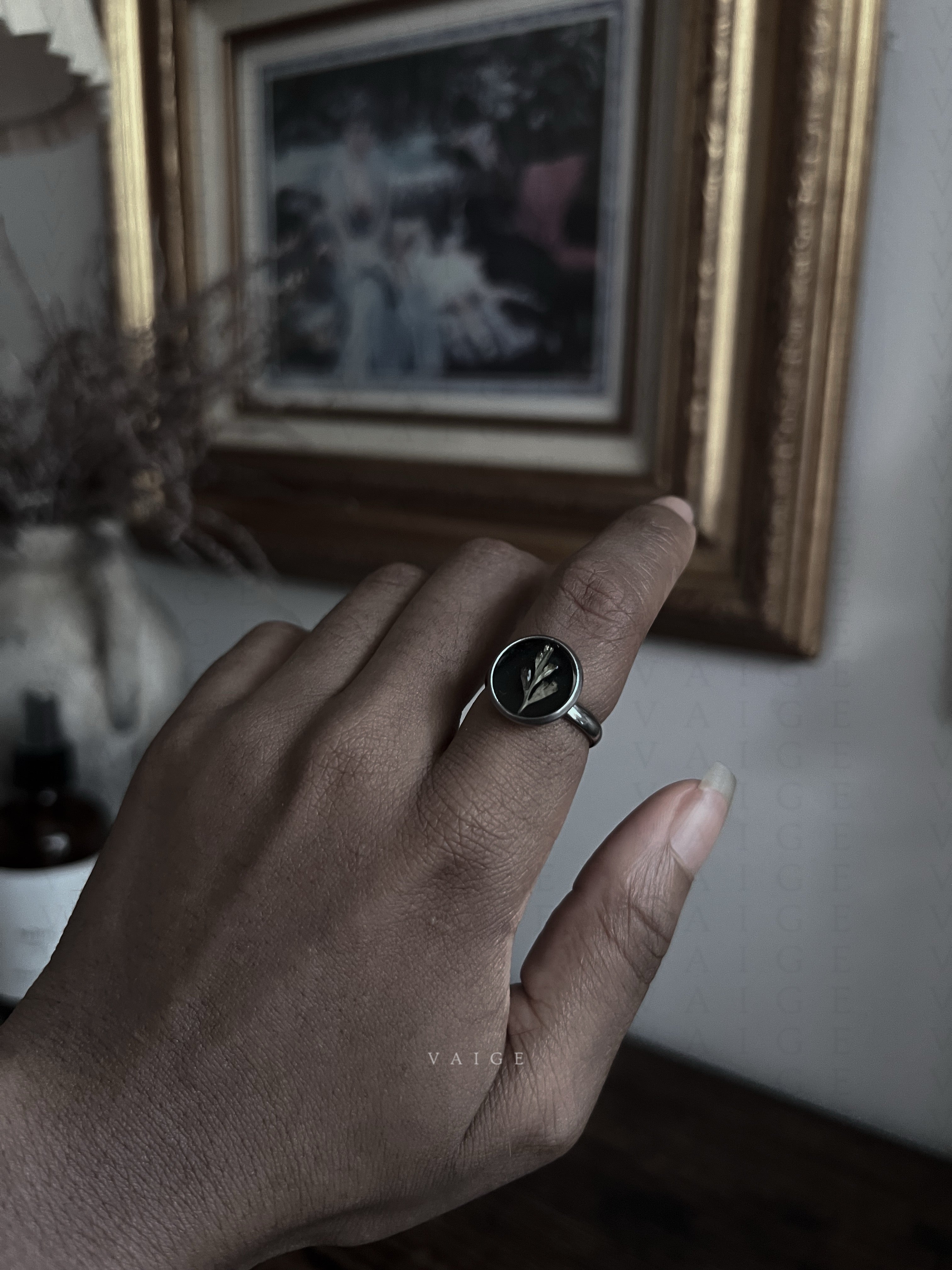 VAIGE  Dried Plant Silver Ring