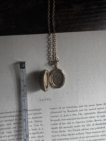 VAIGE One of One |  Vintage Orange Flower Locket Gold Necklace