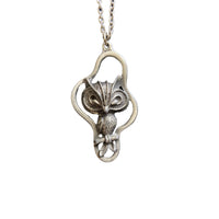 One-of-one | Vintage Stainless Steel  owl necklace
