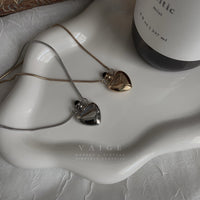 VAIGE Heart Pendant Necklace Gold Plated Stainless Steel Chain