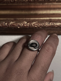 VAIGE Imperfect! Silver ammonite / squid sea creature adjustable ring