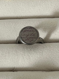 Written letter ring