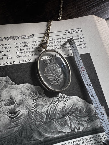 VAIGE One of One |  Vintage Intaglio Rose Necklace