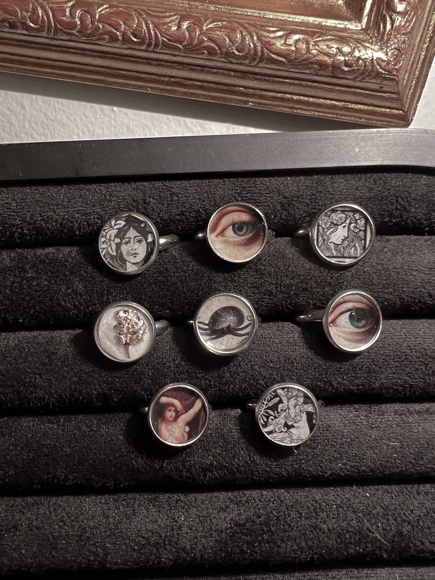 Silver Eye adjustable ring • handmade