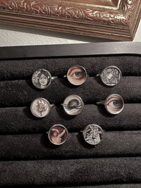 Silver Eye adjustable ring • handmade