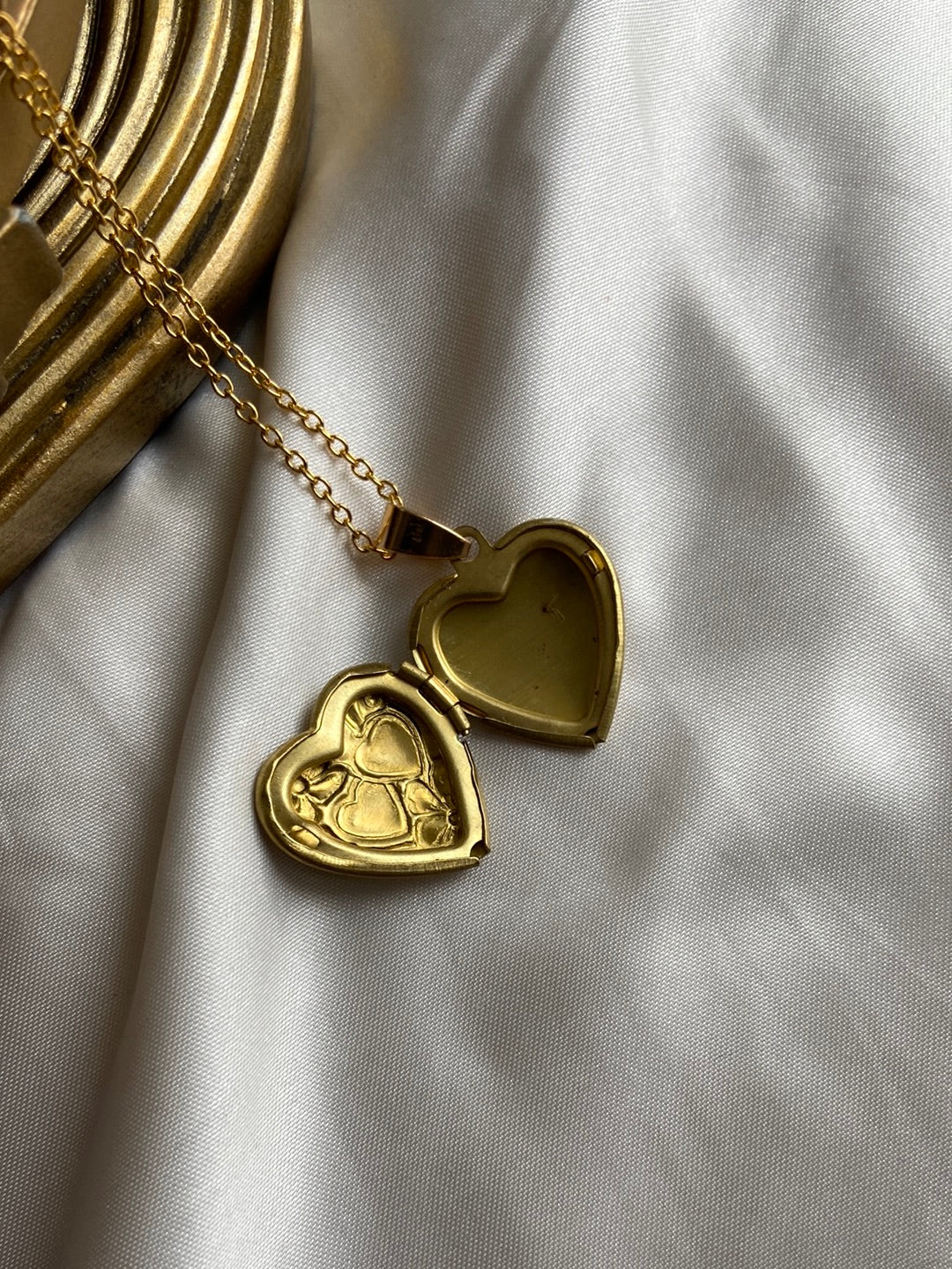 Handmade | Double Heart Engraved Heart Locket Necklace