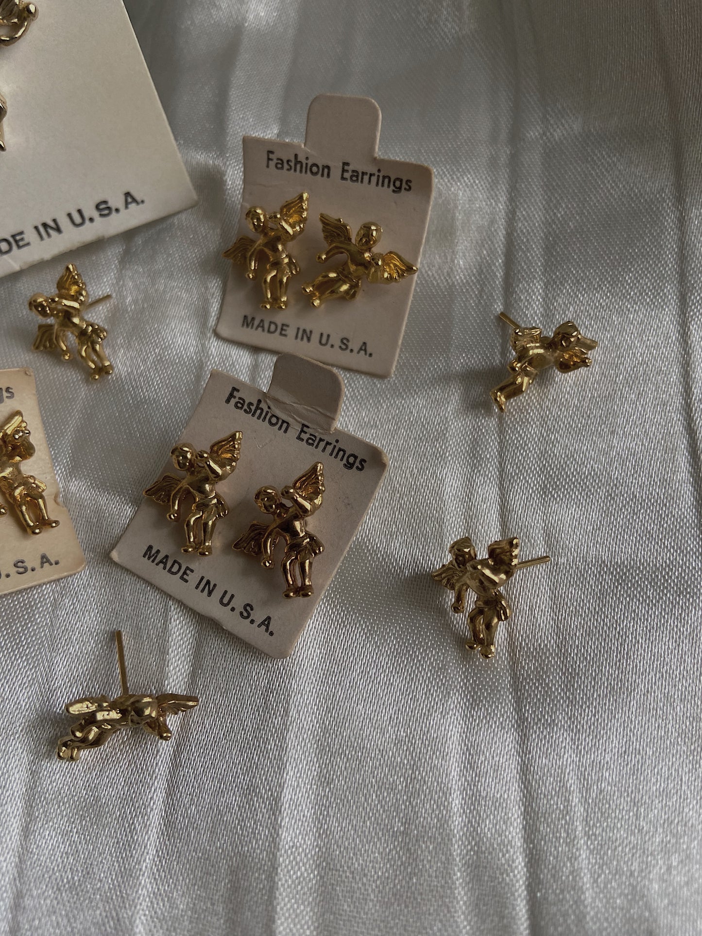 VAIGE Exclusive Vintage 90s Cherub Gold Earrings - Limited Edition (Only 5 Available) in Radiant Gold