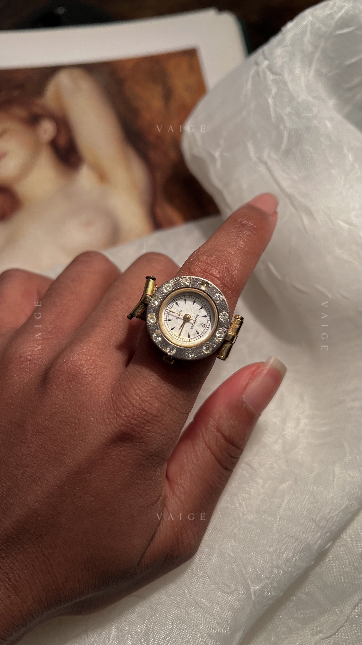 Vintage watch ring