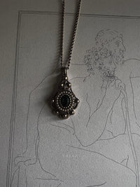 VAIGE One of One |  Vintage Avon Green Stone & Pearl Gold Necklace