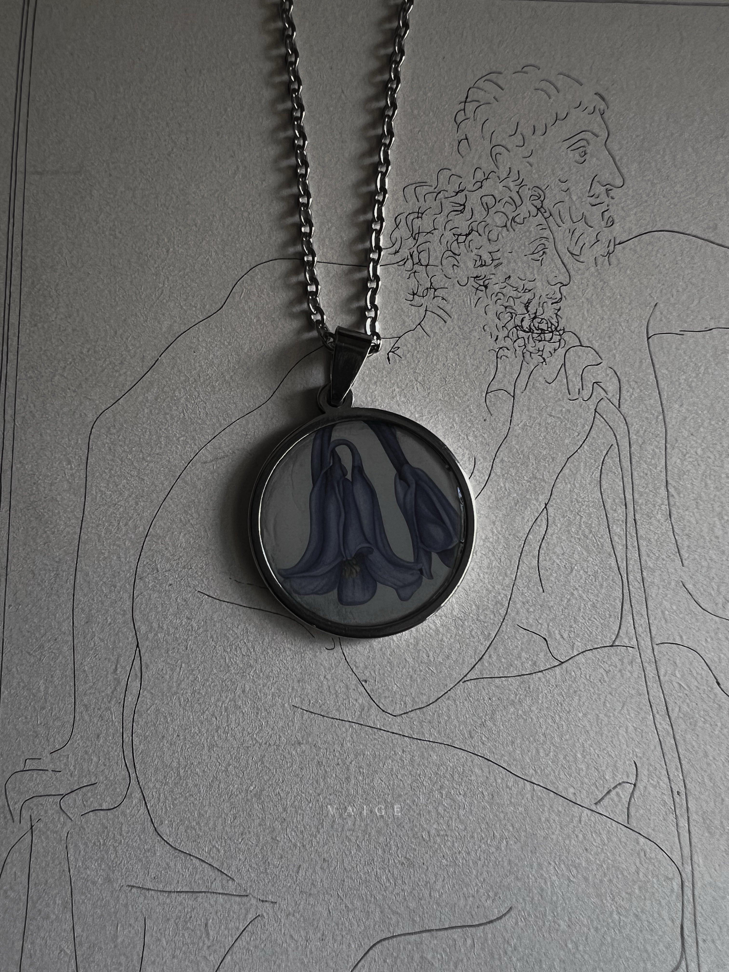 VAIGE  Bluebell Flower Silver Necklace