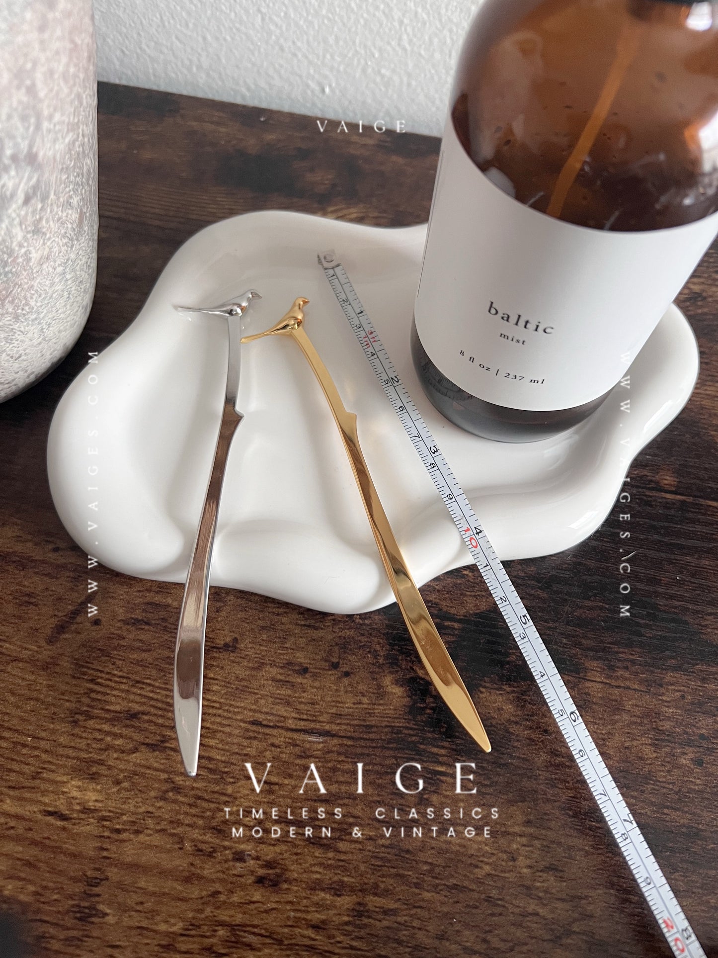 VAIGE Gold & Silver Bird Bookmark