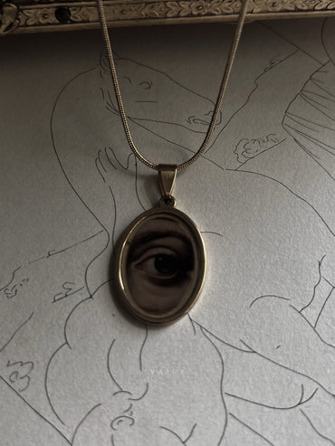 VAIGE  Lovers Eye Gold Oval Necklace [C]
