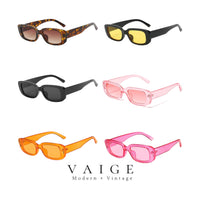 VAIGE Chic Lennon Square Sunglasses - Photochromic UV400 in Classic Black and Elegant Tortoise Shell