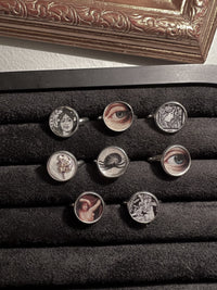 VAIGE Imperfect! Silver ammonite / squid sea creature adjustable ring