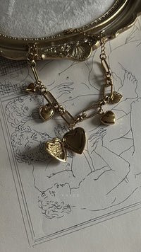 Aurora heart charm bracelet