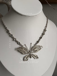 VAIGE One Of One |  Vintage Silver Butterfly Necklace