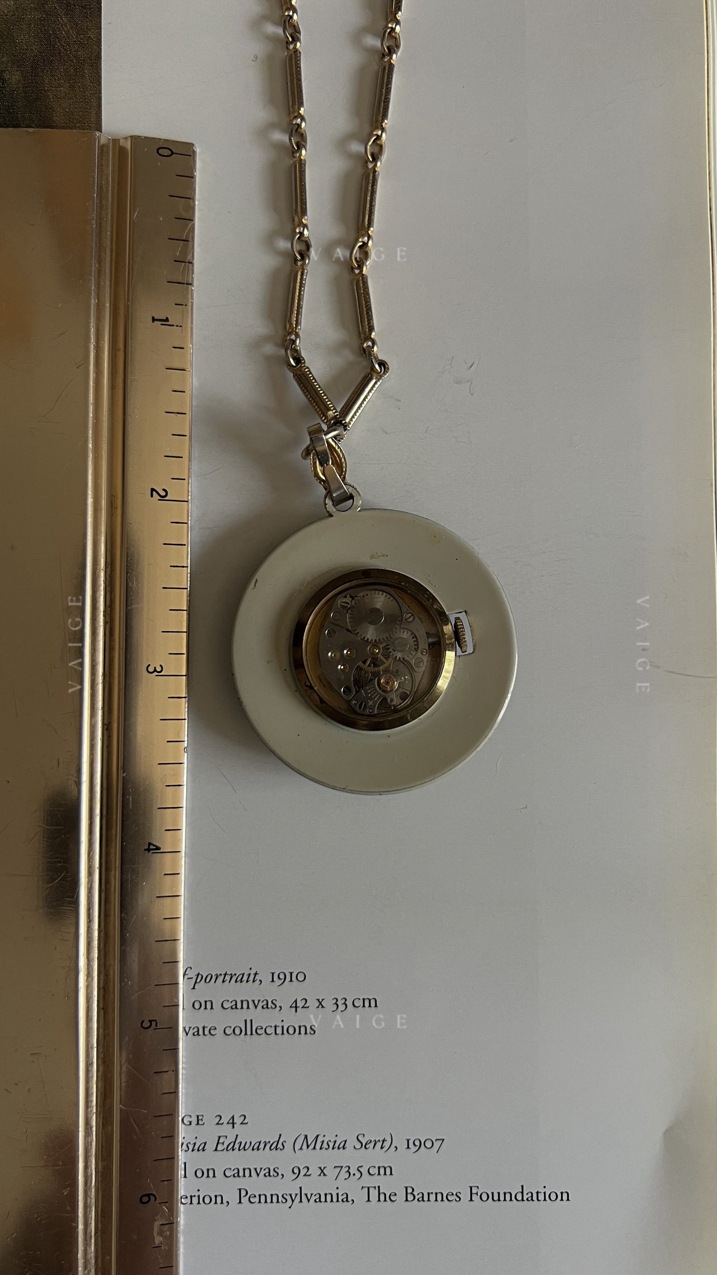 Vintage caravelle pocket watch necklace