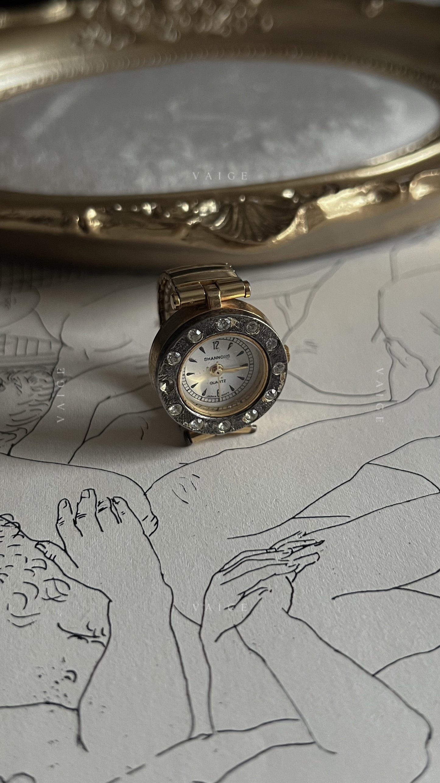 Vintage watch ring