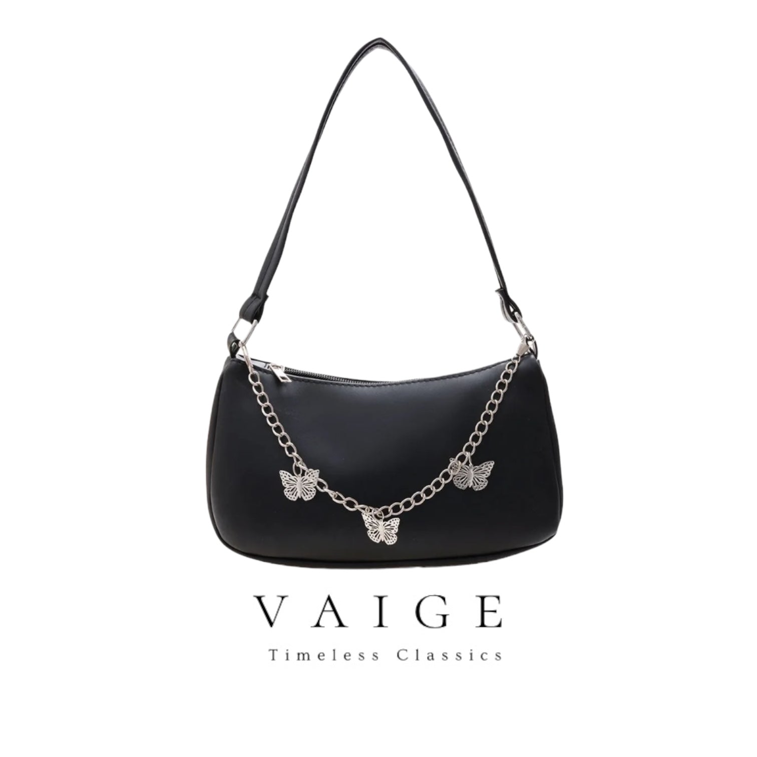 Butterfly Chain Shoulder   Purses Casual   Leather  Bag