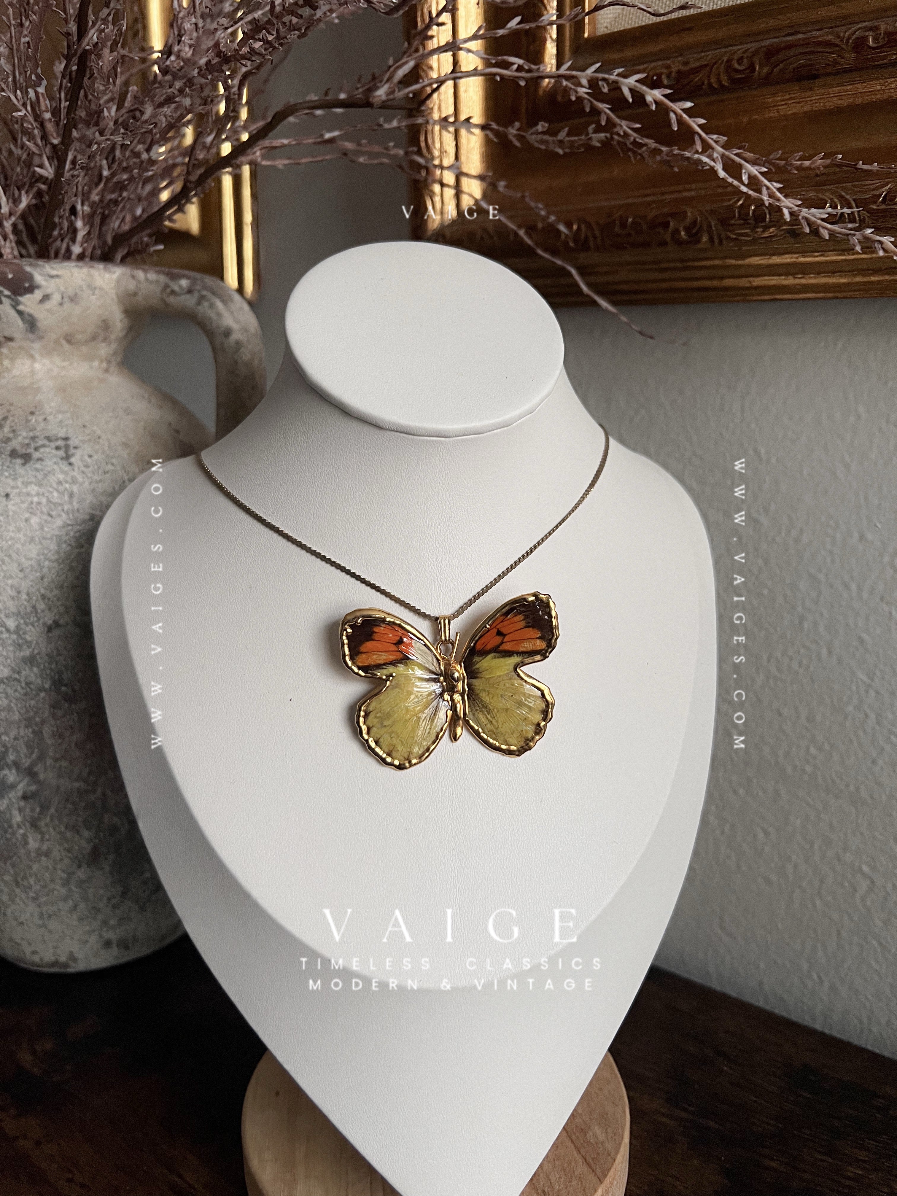 VAIGE One of One | Gold Dipped Butterfly Necklace