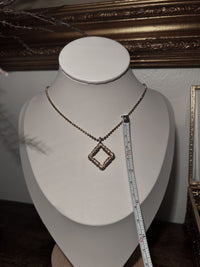 Vintage square gold necklace